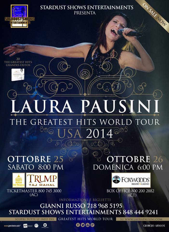 Laura Pausini, 26th & 27th October 2014